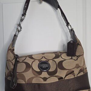 Coach Classic Tan and Brown Shoulder Bag